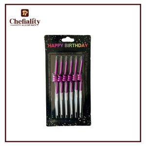 Candle Ring Magenta 6pcs