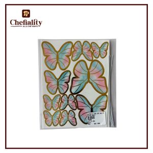 Butter Fly card Gold Pink And Purple 10Pcs