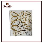 Butter Fly card Gold White 10Pcs