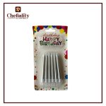 Candle HBD Silver 12pcs