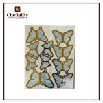 Butter Fly card Gold Sky Blue 10Pcs