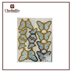 Butter Fly card Gold Sky Blue 10Pcs