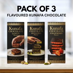 Pack of 3 Dubai Kunafa Flavoured Chocolate