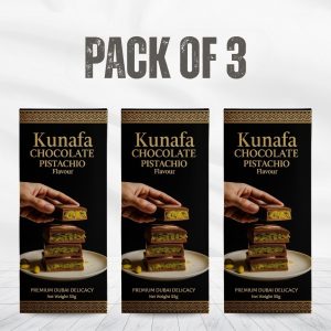 Pack of 3 Pistachio Kunafa Chocolate